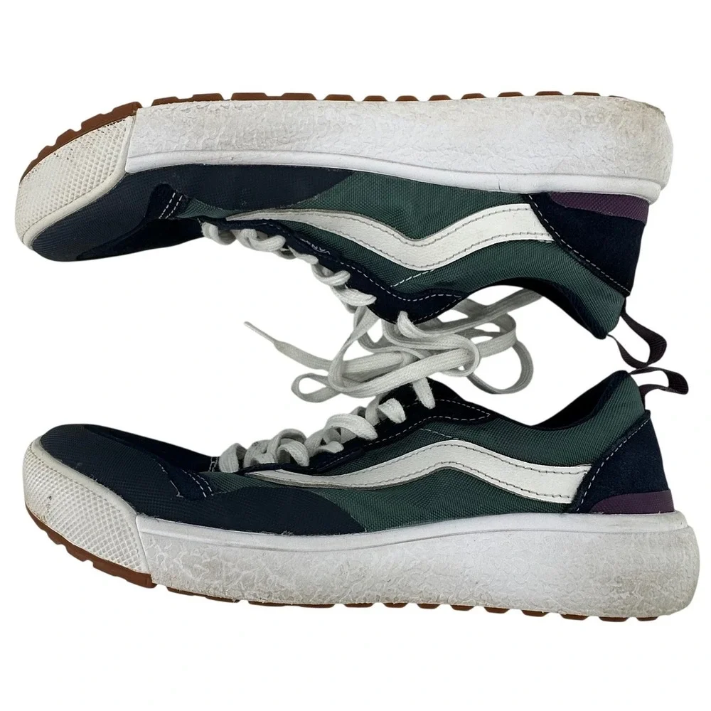 Vans Ultra Cush Suede Blue Green Sneakers Mens Size 8 Womens Size 9.5 Skateboard
